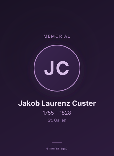 Memorial portrait of Jakob Laurenz Custer
