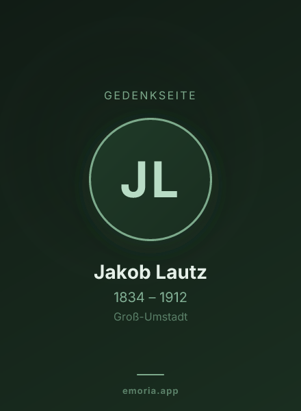 Gedenkportrait von Jakob Lautz