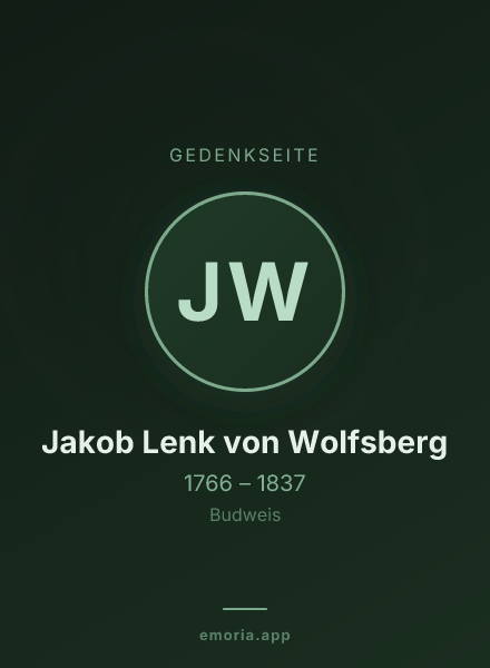 Gedenkportrait von Jakob Lenk von Wolfsberg