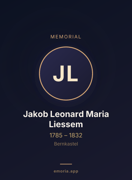 Memorial portrait of Jakob Leonard Maria Liessem