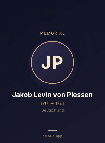 Memorial portrait of Jakob Levin von Plessen