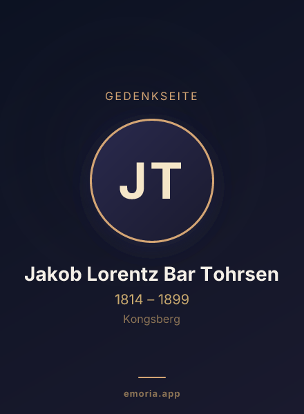 Gedenkportrait von Jakob Lorentz Bar Tohrsen