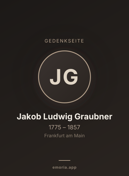 Gedenkportrait von Jakob Ludwig Graubner