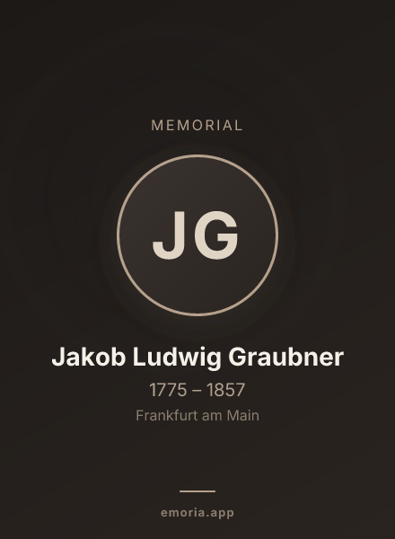 Memorial portrait of Jakob Ludwig Graubner