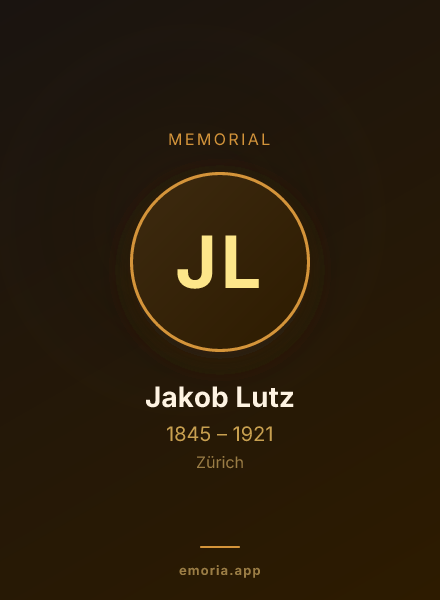 Memorial portrait of Jakob Lutz