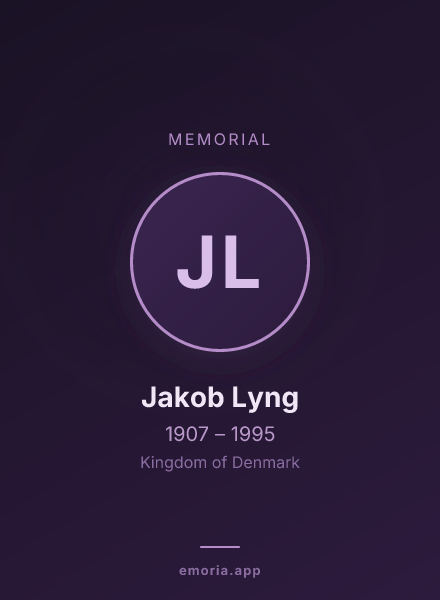 Memorial portrait of Jakob Lyng