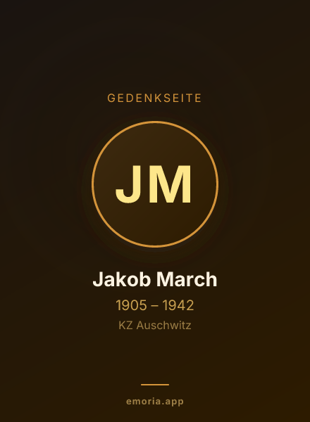 Gedenkportrait von Jakob March