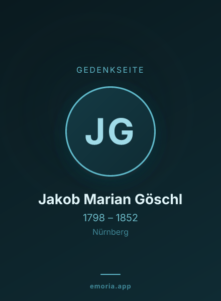 Gedenkportrait von Jakob Marian Göschl