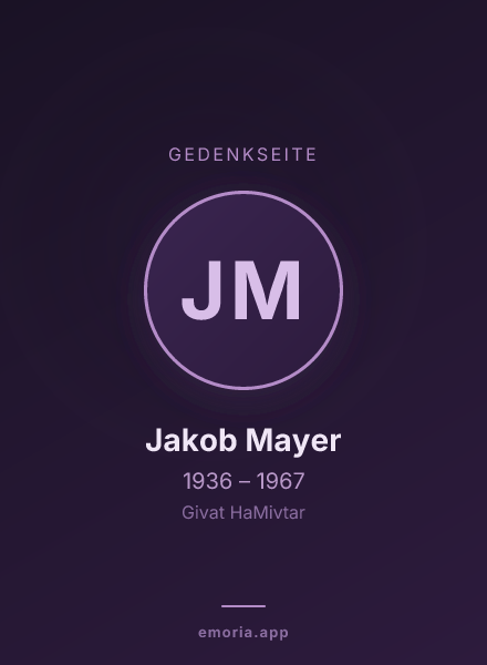 Gedenkportrait von Jakob Mayer
