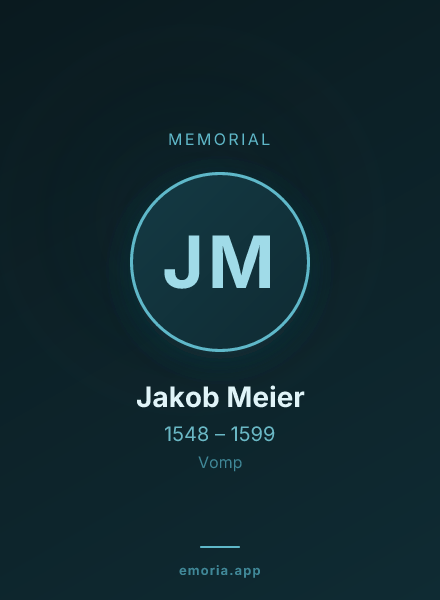 Memorial portrait of Jakob Meier