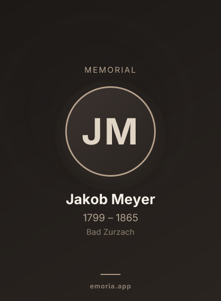 Memorial portrait of Jakob Meyer