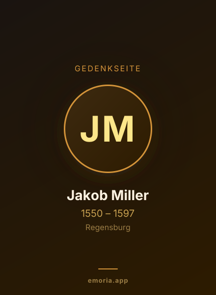 Gedenkportrait von Jakob Miller