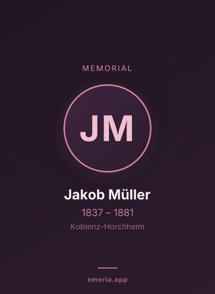Memorial portrait of Jakob Müller