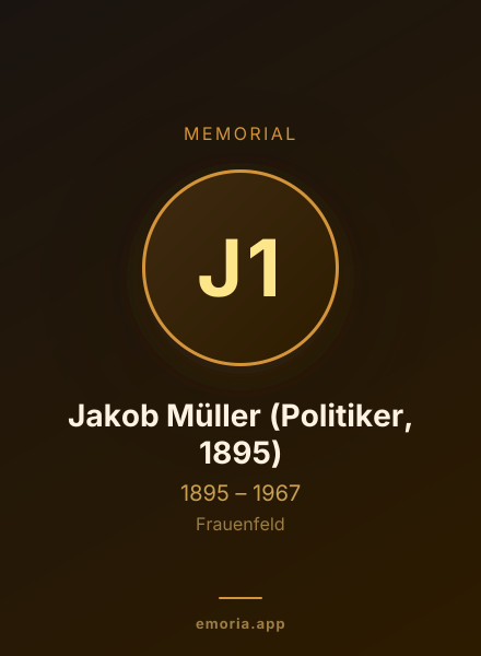 Memorial portrait of Jakob Müller (Politiker, 1895)
