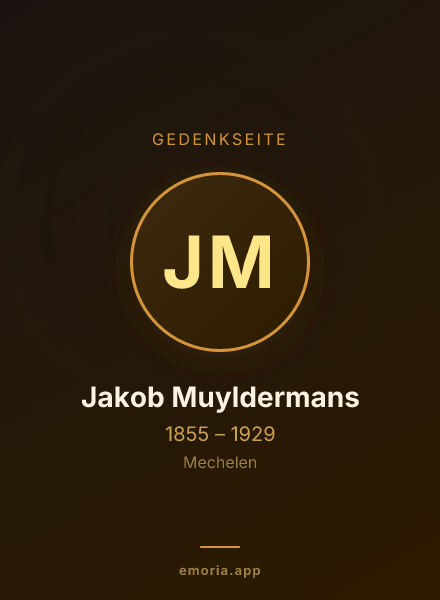 Gedenkportrait von Jakob Muyldermans