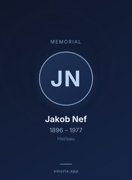Memorial portrait of Jakob Nef