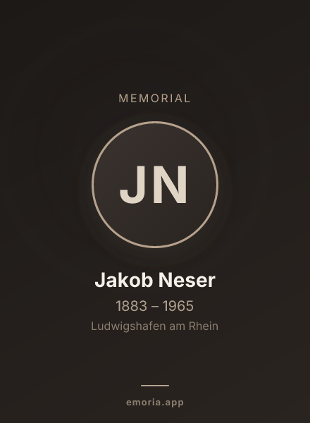 Memorial portrait of Jakob Neser