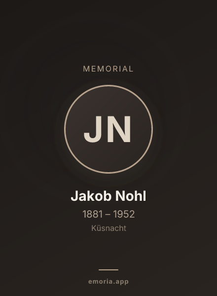 Memorial portrait of Jakob Nohl