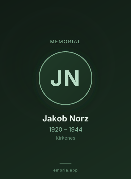 Memorial portrait of Jakob Norz