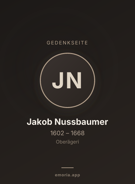 Gedenkportrait von Jakob Nussbaumer