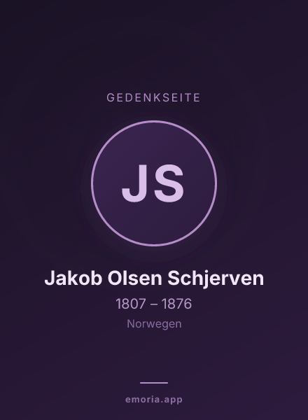 Gedenkportrait von Jakob Olsen Schjerven