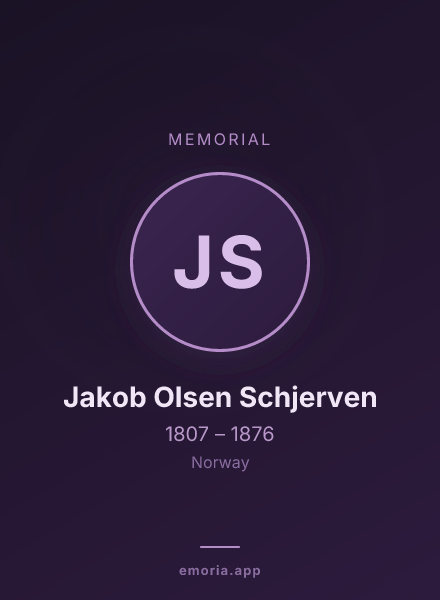 Memorial portrait of Jakob Olsen Schjerven
