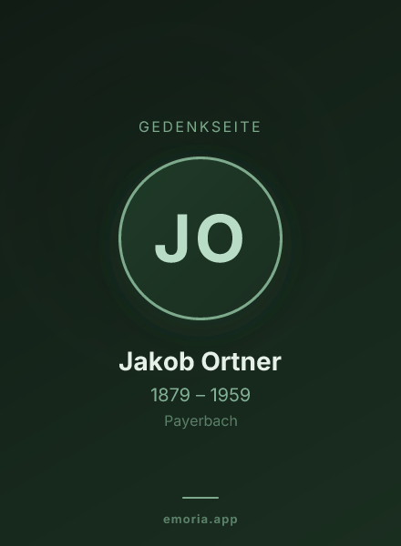 Gedenkportrait von Jakob Ortner