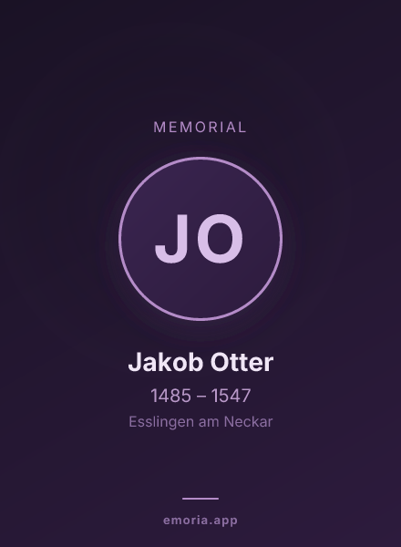 Memorial portrait of Jakob Otter