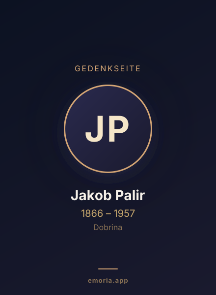 Gedenkportrait von Jakob Palir