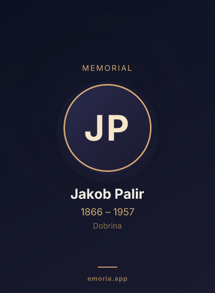 Memorial portrait of Jakob Palir