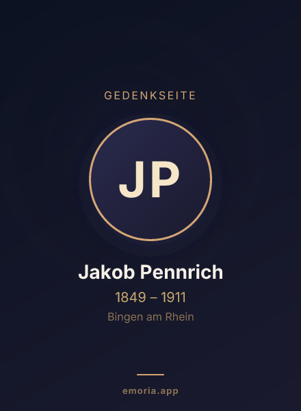 Gedenkportrait von Jakob Pennrich