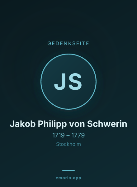 Gedenkportrait von Jakob Philipp von Schwerin