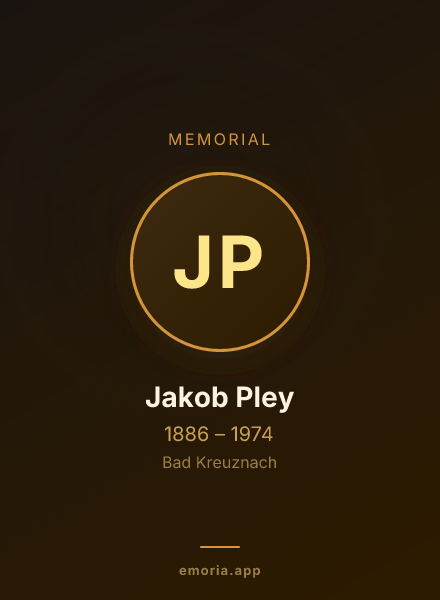 Memorial portrait of Jakob Pley