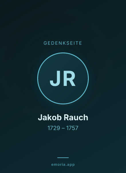 Gedenkportrait von Jakob Rauch