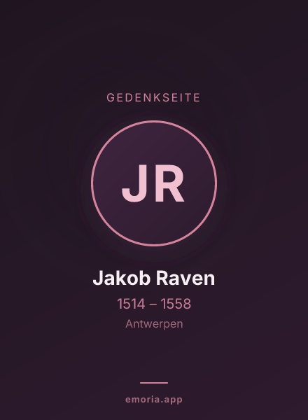 Gedenkportrait von Jakob Raven