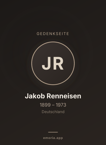 Gedenkportrait von Jakob Renneisen