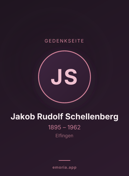 Gedenkportrait von Jakob Rudolf Schellenberg