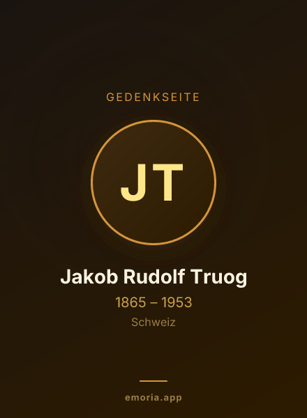 Gedenkportrait von Jakob Rudolf Truog
