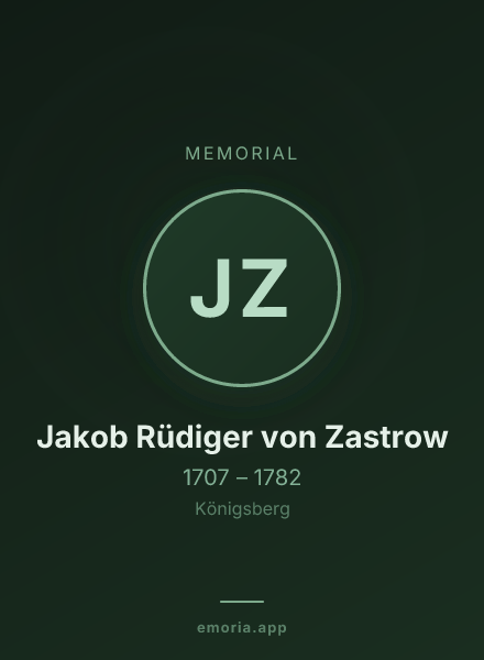 Memorial portrait of Jakob Rüdiger von Zastrow
