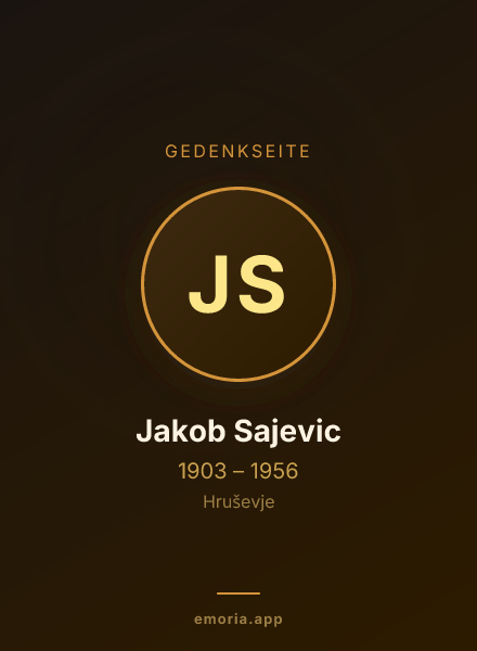 Gedenkportrait von Jakob Sajevic