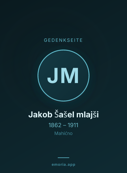 Gedenkportrait von Jakob Šašel mlajši