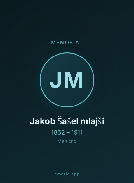 Memorial portrait of Jakob Šašel mlajši
