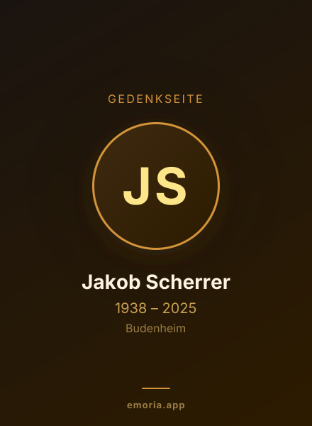 Gedenkportrait von Jakob Scherrer
