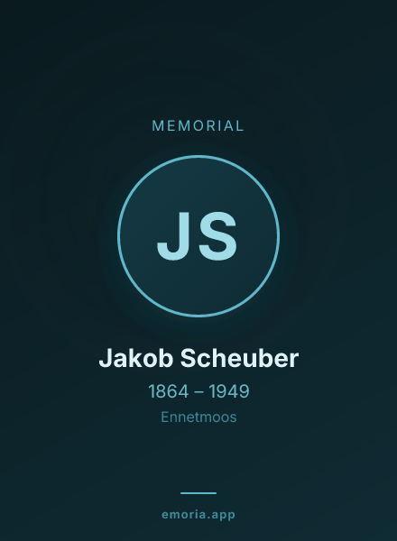 Memorial portrait of Jakob Scheuber