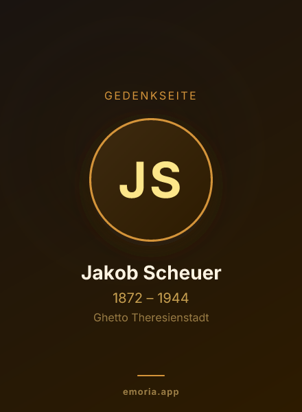 Gedenkportrait von Jakob Scheuer