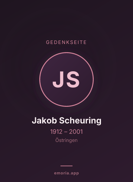 Gedenkportrait von Jakob Scheuring
