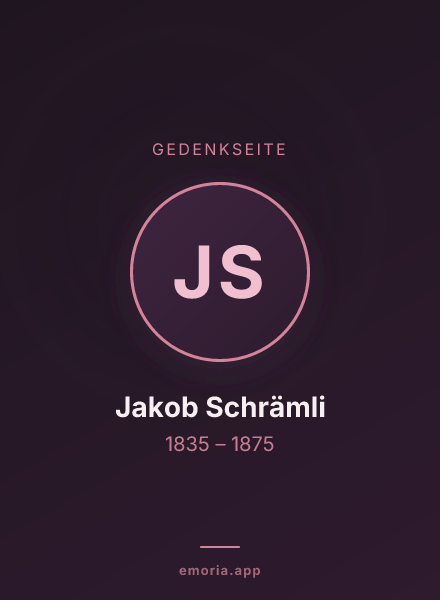 Gedenkportrait von Jakob Schrämli