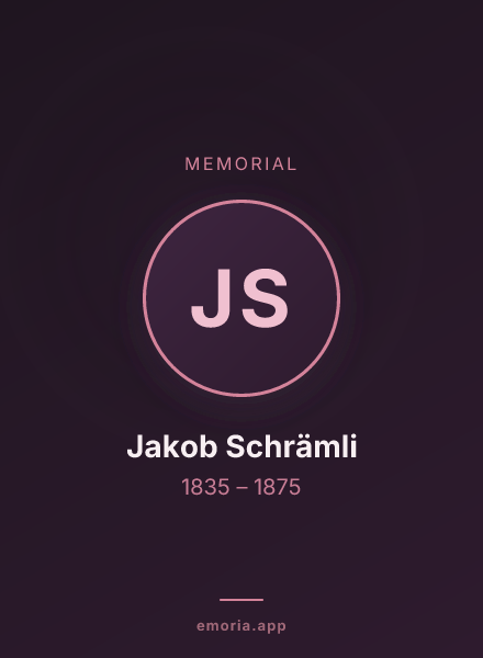 Memorial portrait of Jakob Schrämli