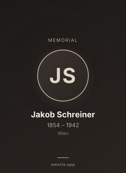 Memorial portrait of Jakob Schreiner