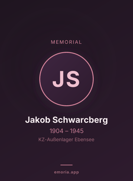 Memorial portrait of Jakob Schwarcberg